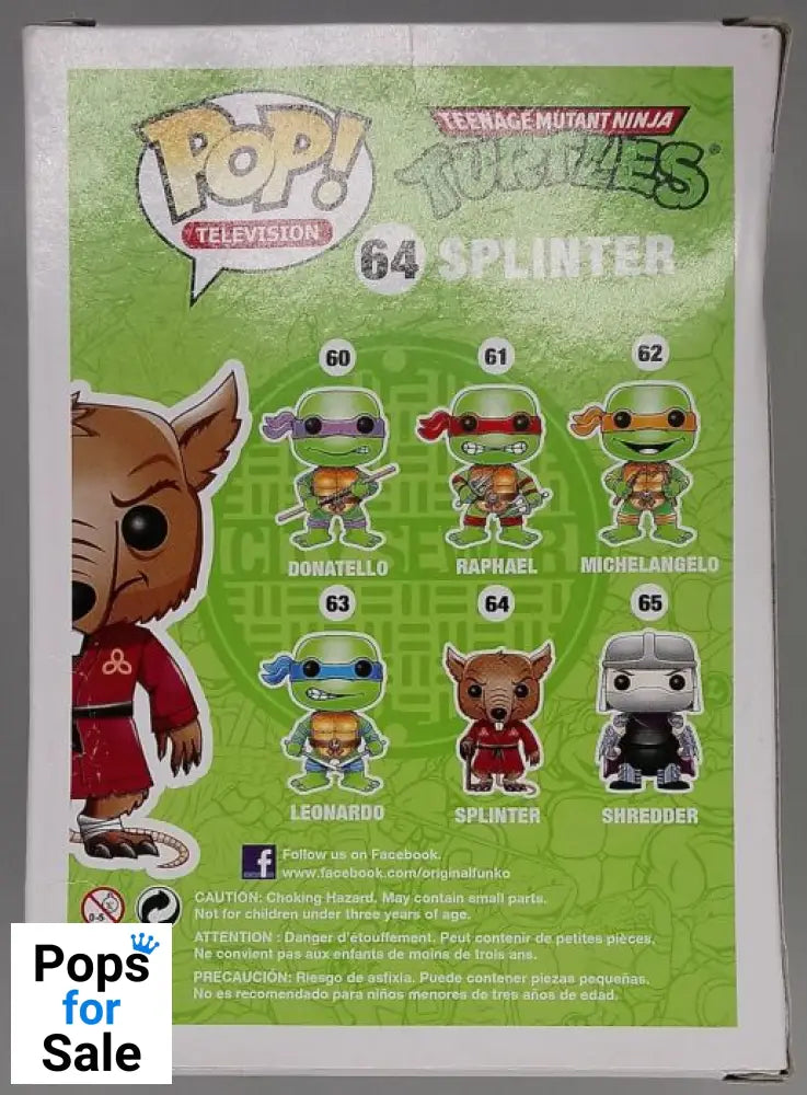 64 Splinter - Teenage Mutant Ninja Turtles Funko POP - Box Damaged