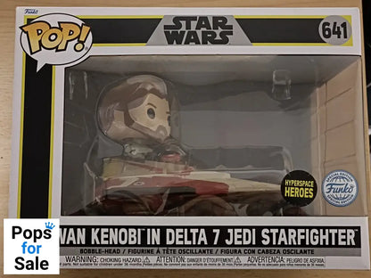 641 Obi-Wan Kenobi in Delta 7 Jedi Starfighter Star Wars - Box Damaged Funko POP