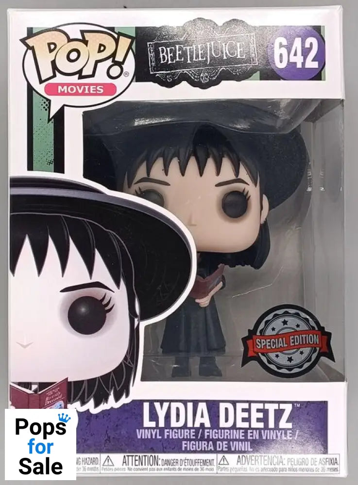 642 Lydia Deetz (w/ Book) - Beetlejuice - Exclusive - Funko POP - Box Damaged
