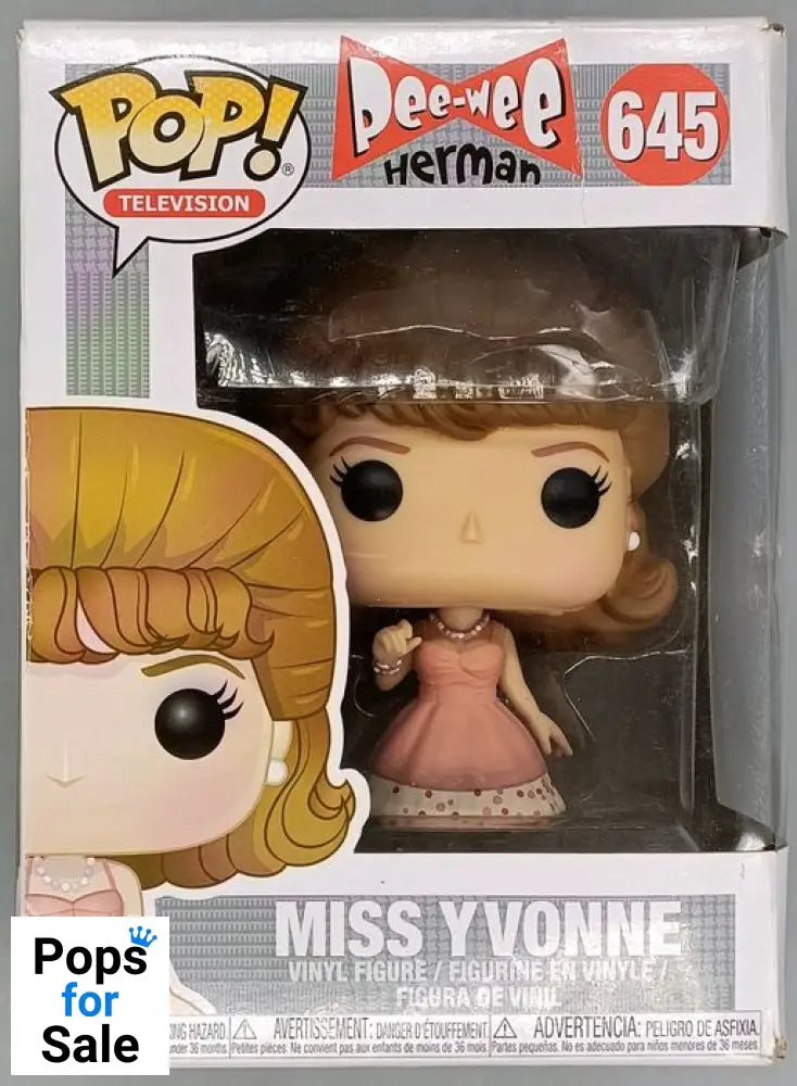 #645 Miss Yvonne - Pee-Wee Herman - Box Damaged Funko POP