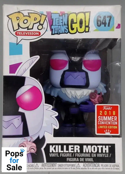 647 Killer Moth - Teen Titans Go! - 2018 Con - Funko POP - Box Damaged