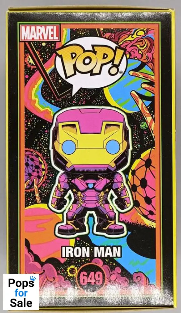 #649 Iron Man (Blacklight) - Marvel Special Edition Funko POP