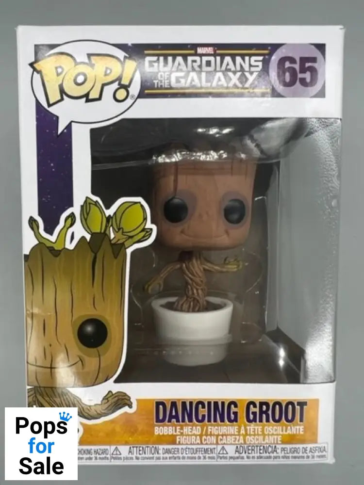 #65 Dancing Groot Marvel Guardians of the Galaxy Box Damaged Funko POP