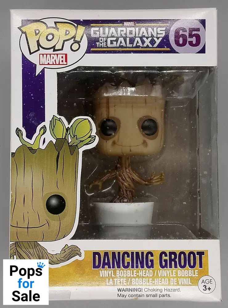 #65 Dancing Groot Marvel Guardians of the Galaxy Box Damaged Funko POP