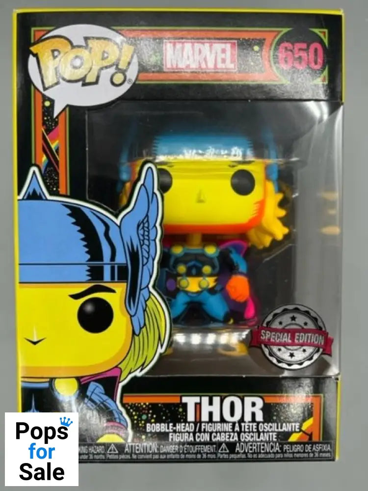 #650 Thor (Blacklight) - Marvel - Box Damaged Funko POP