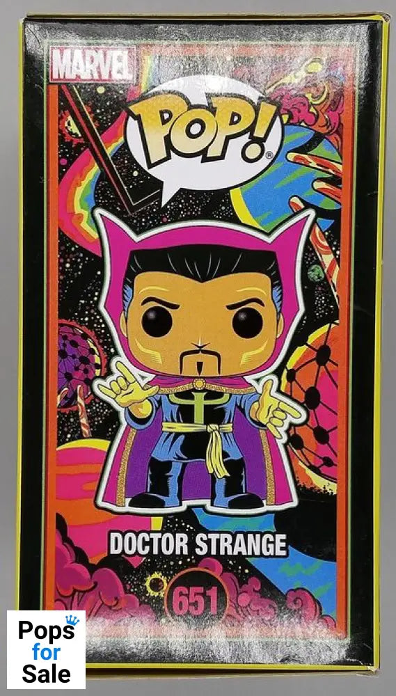 #651 Doctor Strange (Blacklight) Marvel - Box damaged Funko POP