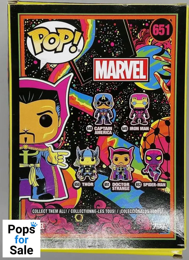 #651 Doctor Strange (Blacklight) Marvel - Box damaged Funko POP