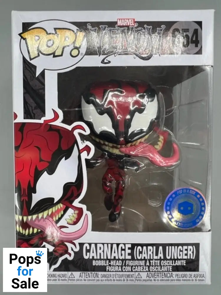 654 Carnage (Carla Unger) Marvel Venom - Box Damaged Funko POP