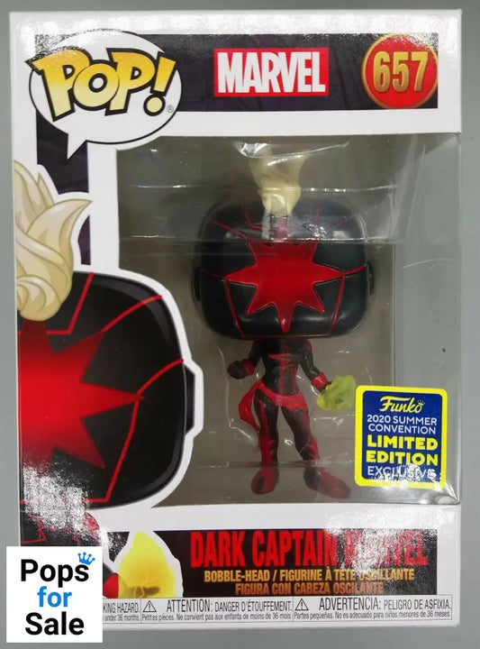 657 Dark Captain Marvel - Marvel - 2020 Con - Funko POP