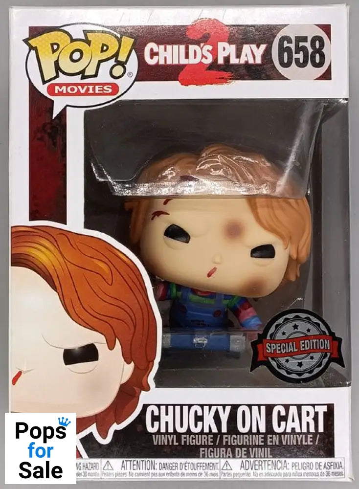 #658 Chucky on Cart - Horror - Child's Play 2 - Box Damaged Funko POP