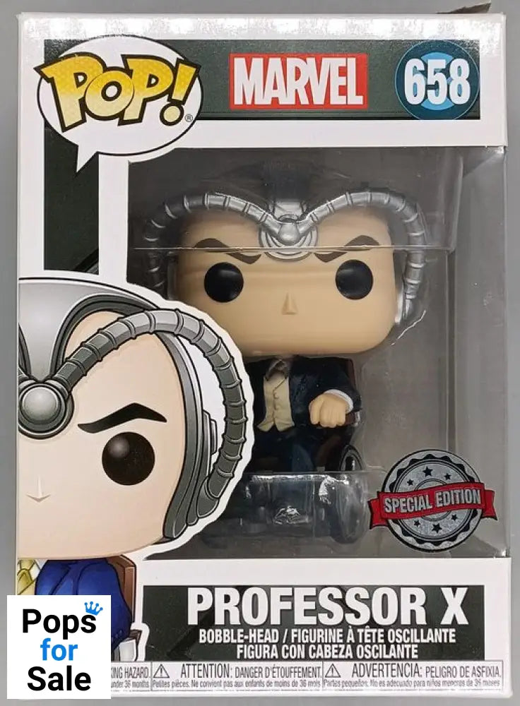 658 Professor X (w/ Cerebro) - Marvel X-Men - Funko POP - Box Damaged