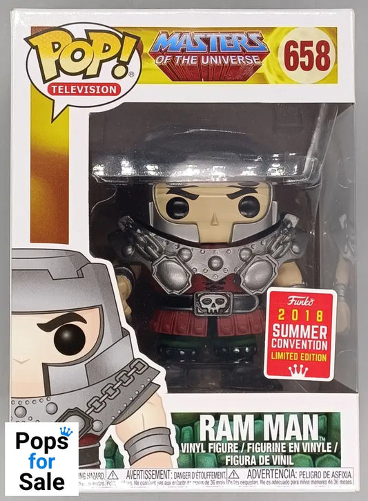 658 Ram Man - Masters Of The Universe - 2018 Con Funko POP - Box Damaged