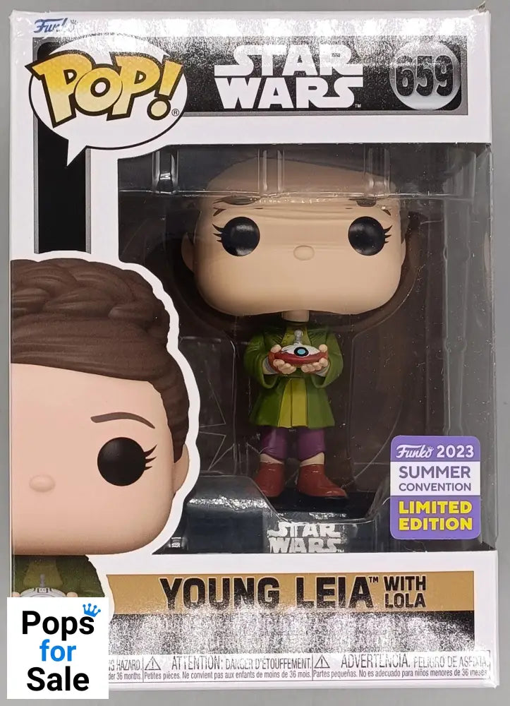 659 Young Leia (with Lola) Star Wars - 2023 Con - Funko POP - Box Damaged