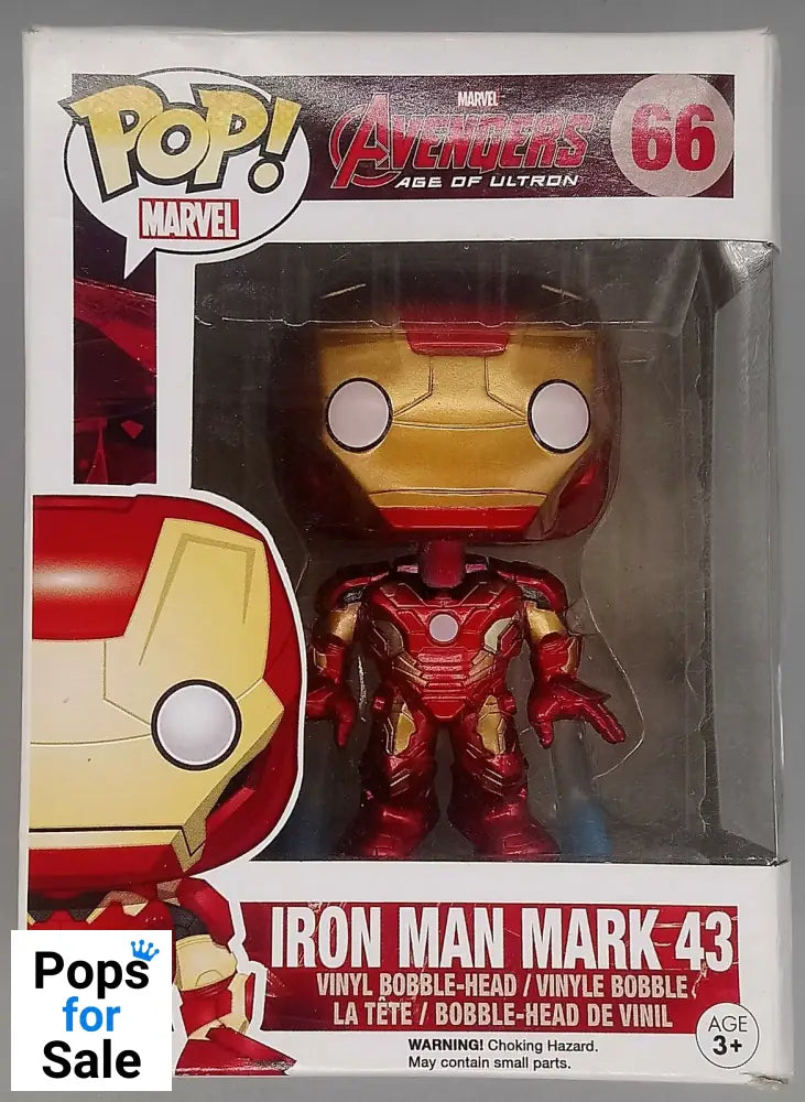 #66 Iron Man Mark 43 - Marvel Avengers Age Of Ultron Box Damaged Funko POP