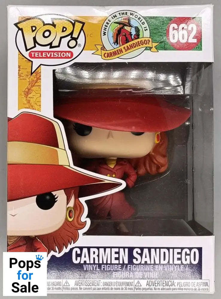 #662 Carmen Sandiego - Carmen Sandiego - Box Damaged Funko POP