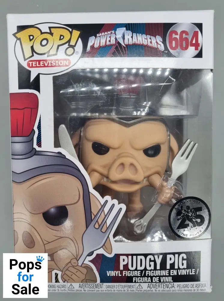 #664 Pudgy Pig - Power Rangers Funko POP