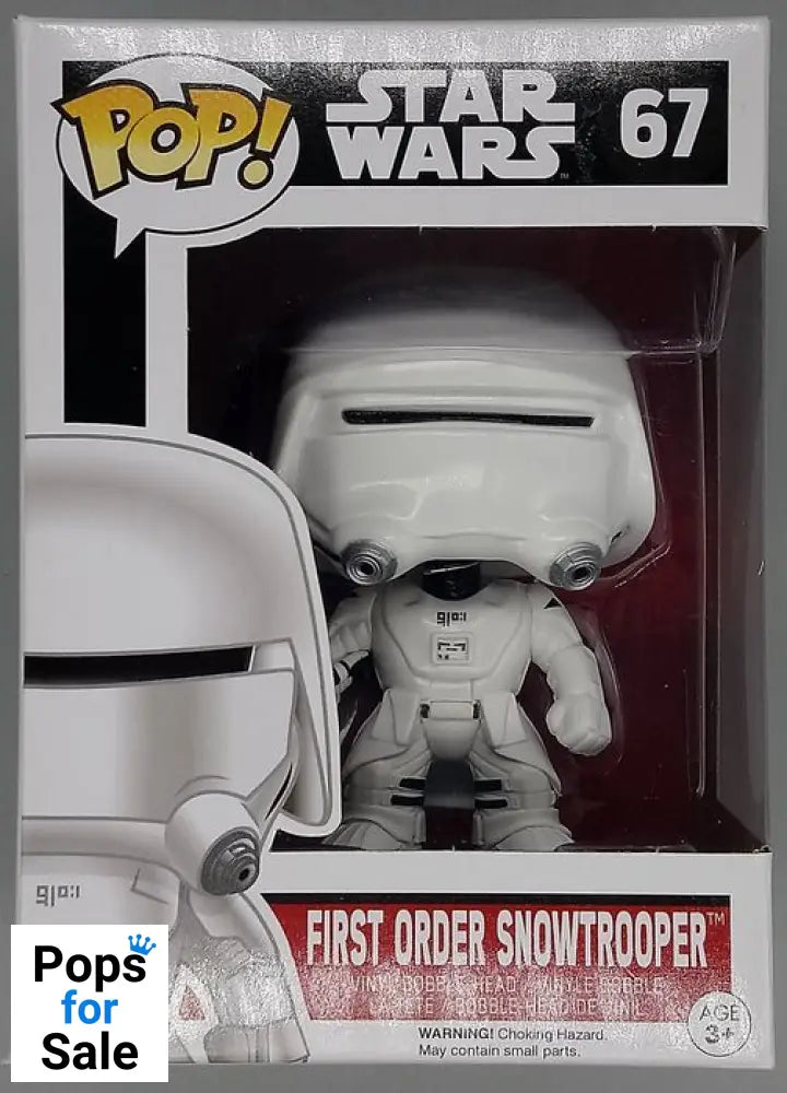 #67 First Order Snowtrooper Star Wars The Force Awakens Box Damaged Funko POP