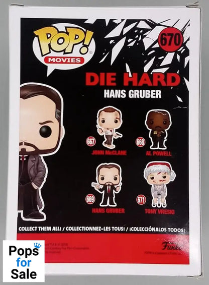 #670 Hans Gruber (w/ Coat) - Die Hard - Box Damaged Funko POP