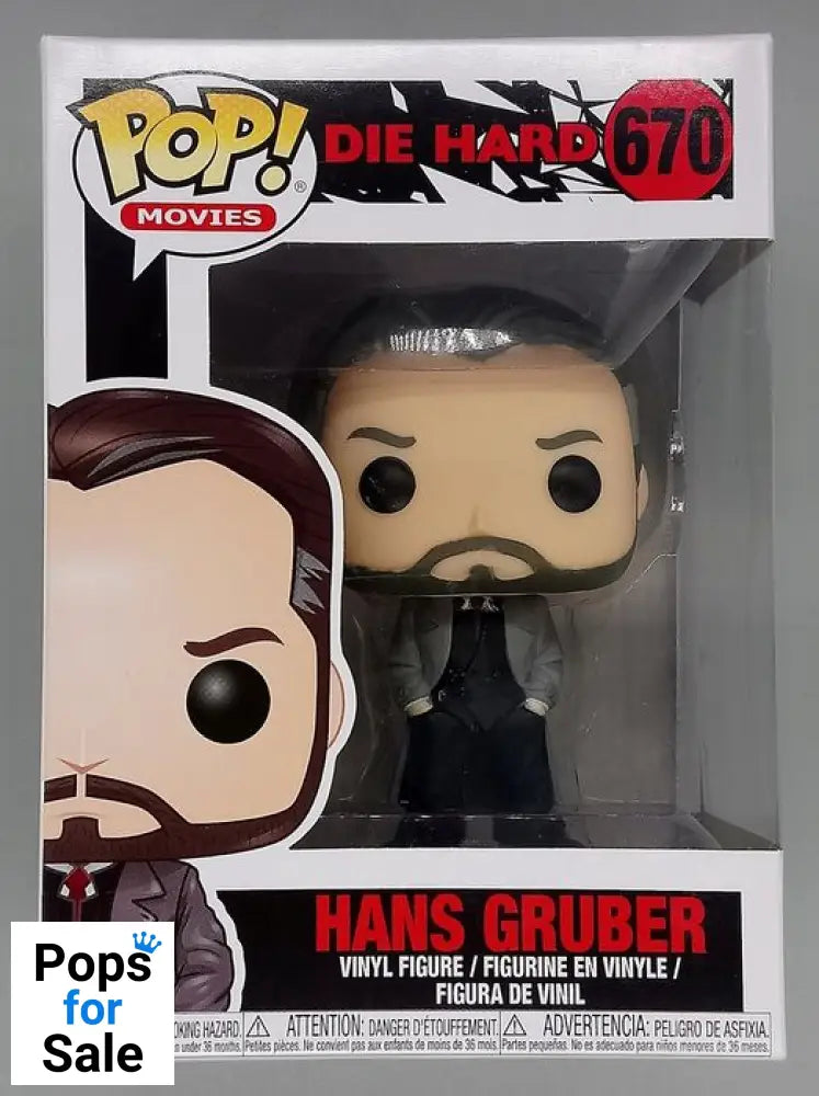 #670 Hans Gruber (w/ Coat) - Die Hard - Box Damaged Funko POP