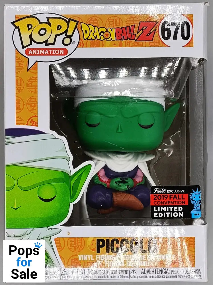 #670 Piccolo (Lotus) Dragon Ball Z - 2019 Con - Box Damaged Funko POP