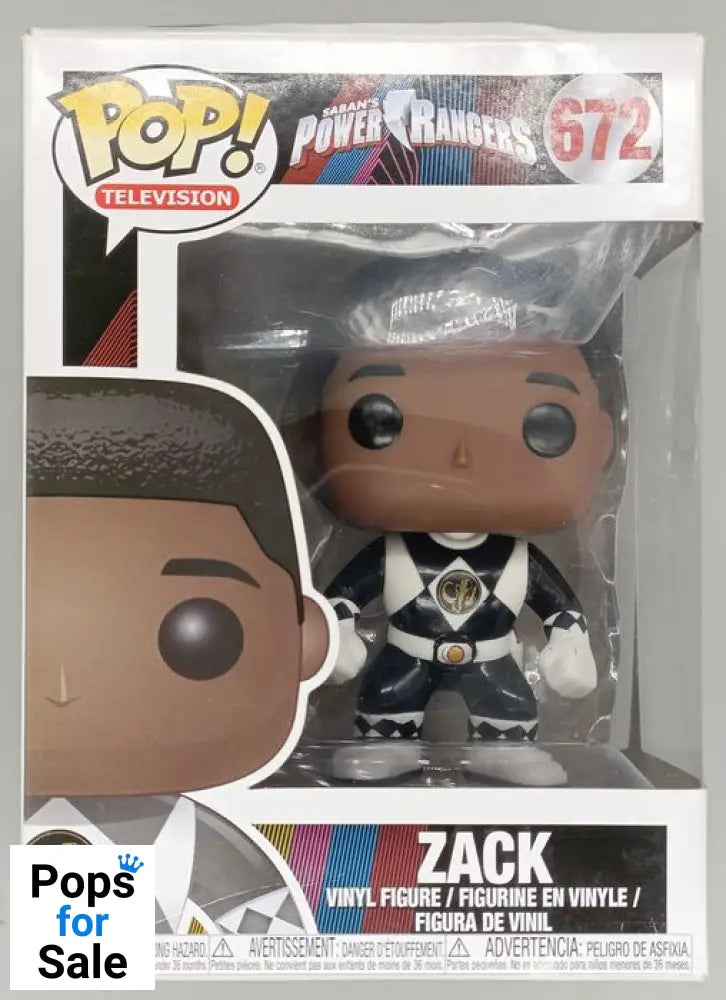 672 Zack (Black Ranger) - Power Rangers - Funko POP - Box Damaged
