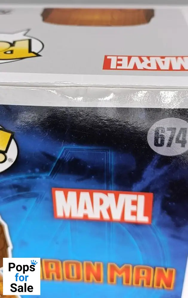 #674 Iron Man (Wood) - Marvel - Box Damaged Funko POP