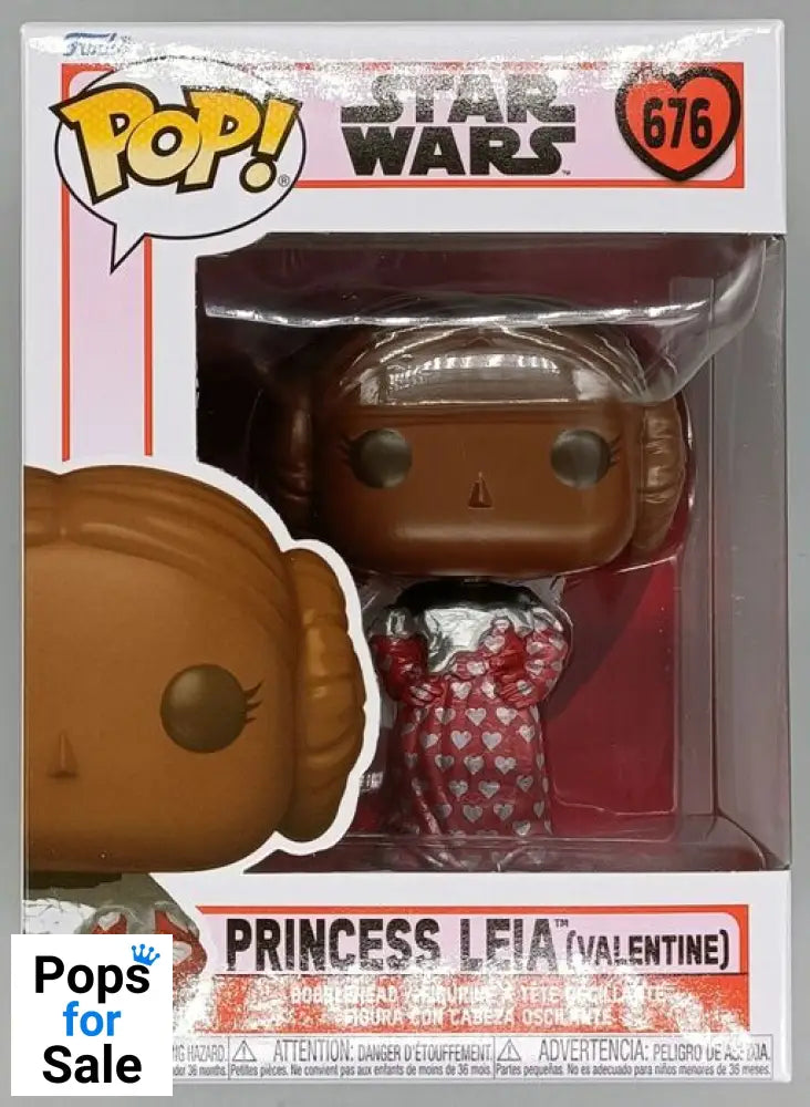 676 Princess Leia (Valentine) - Star Wars Funko POP - Brand New