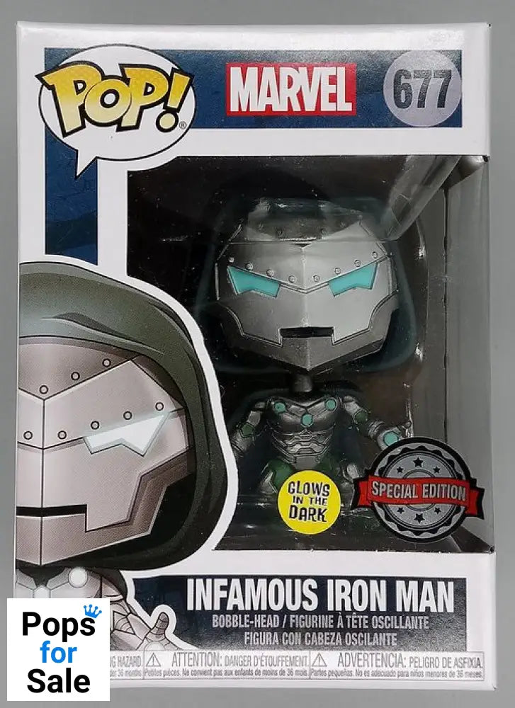 #677 Infamous Iron Man - Glow - Marvel - 30-000pc LE Funko POP