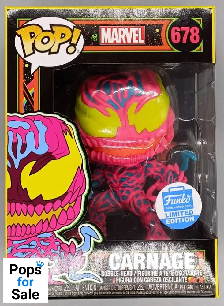 #678 Carnage (Blacklight) - Marvel Funko POP