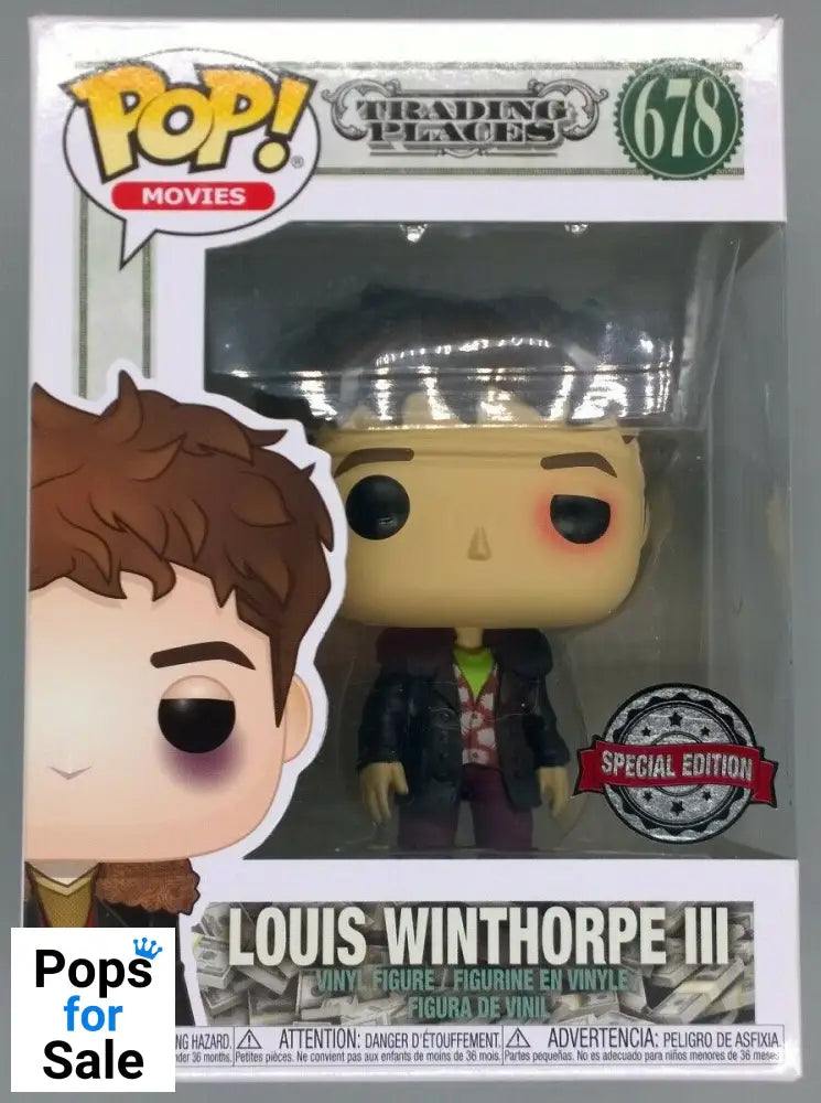 #678 Louis Winthorpe III (Beat Up) Trading Places Box Damaged Funko POP