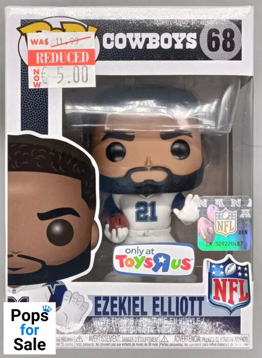 #68 Ezekiel Elliott (Color Rush) - NFL Dallas Cowboys Box Damaged Funko POP