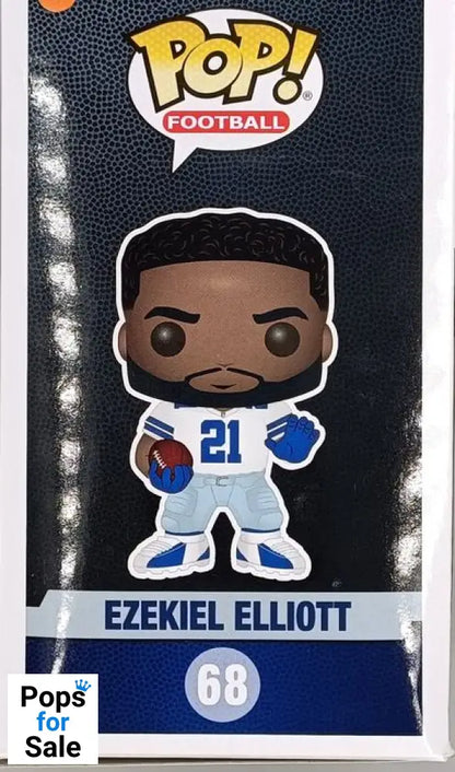 #68 Ezekiel Elliott (White) - NFL Dallas Cowboys - Box Damaged Funko POP