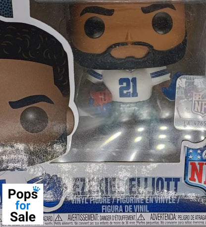 #68 Ezekiel Elliott (White) - NFL Dallas Cowboys - Box Damaged Funko POP