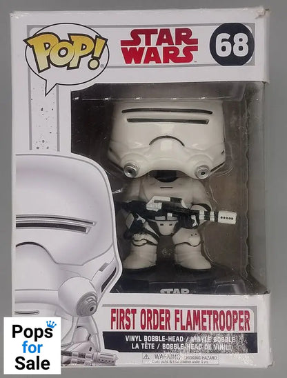 #68 First Order Flametrooper (Last Jedi) - Star Wars Damaged Box Funko POP