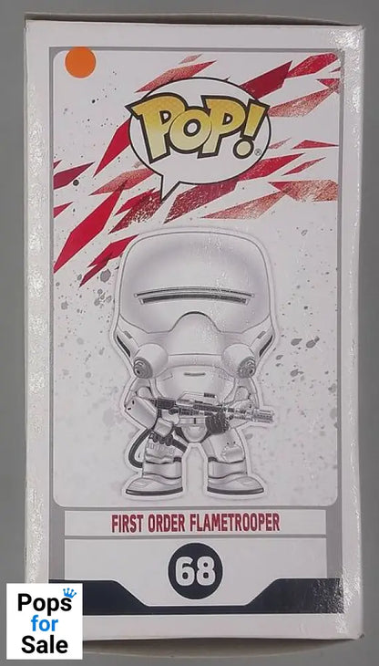 #68 First Order Flametrooper (Last Jedi) - Star Wars Damaged Box Funko POP