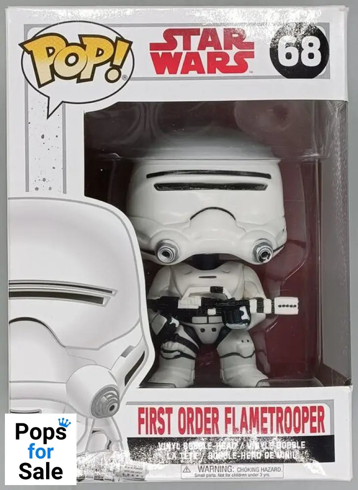 #68 First Order Flametrooper (Star Wars Last Jedi) - Box Damaged Funko POP