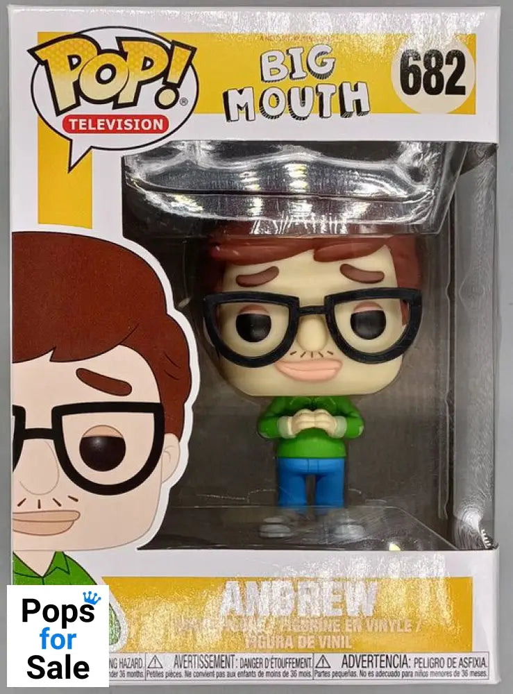 #682 Andrew - Big Mouth - Box Damaged Funko POP