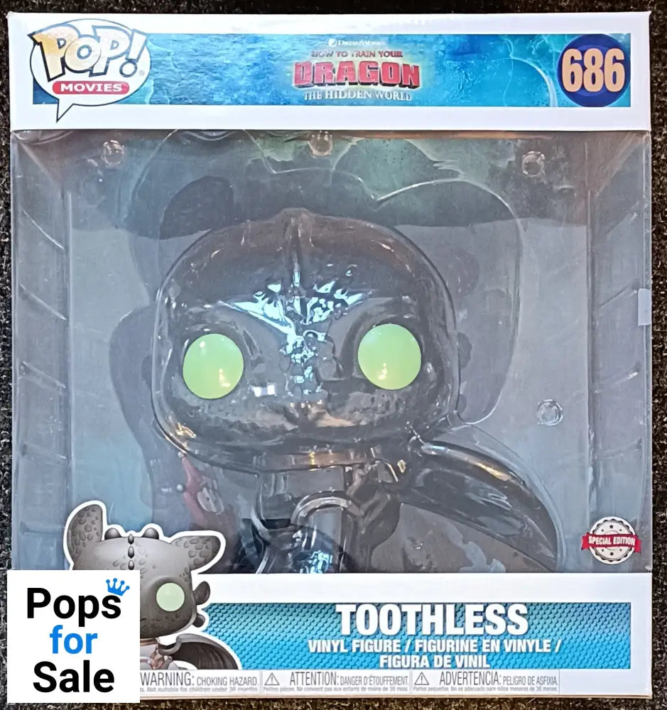 686 Toothless - 10 Inch - How To Train Your Dragon 3 Funko POP