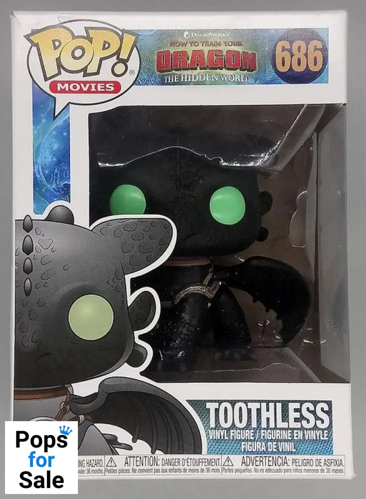 686 Toothless - How To Train Your Dragon 3 - Box Damaged Funko POP