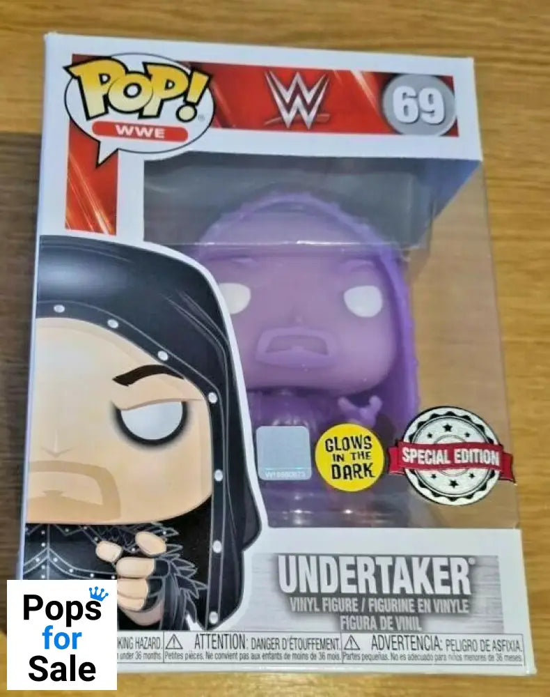 #69 The Undertaker (Hooded) - Glow - WWE Funko POP