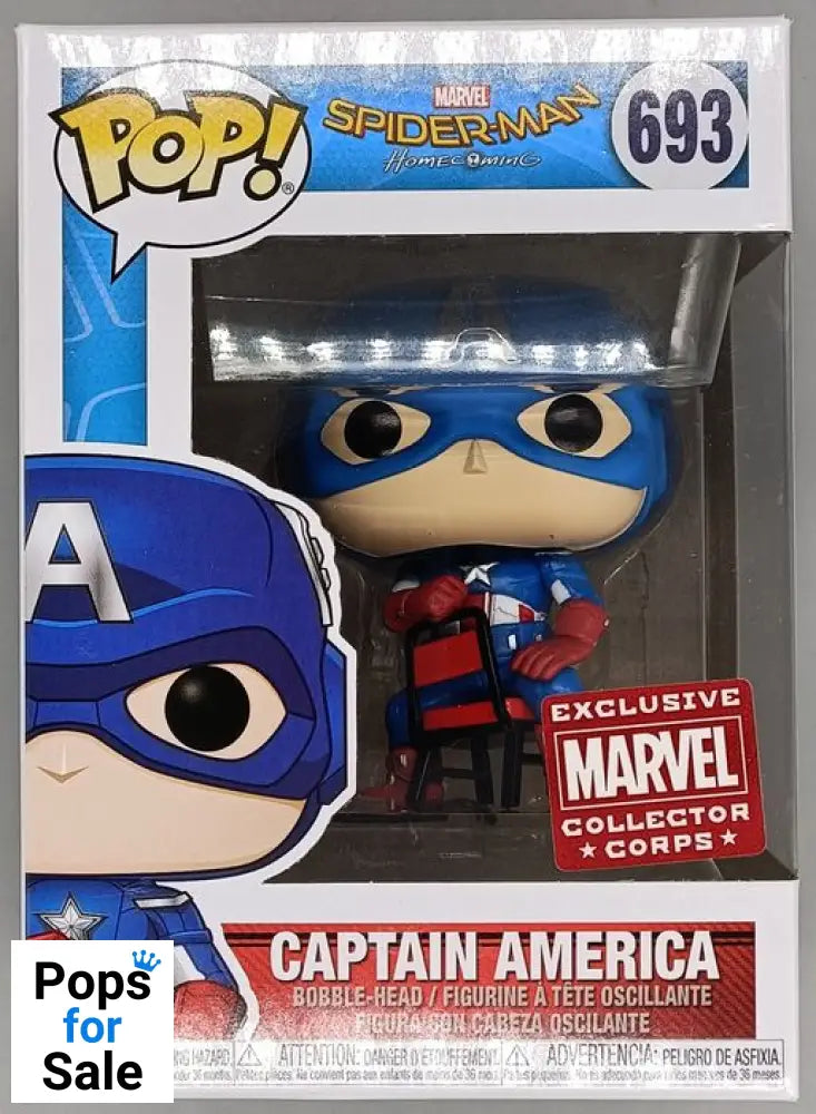 #693 Captain America (Detention) - Marvel Spider-Man: Homecoming Funko POP