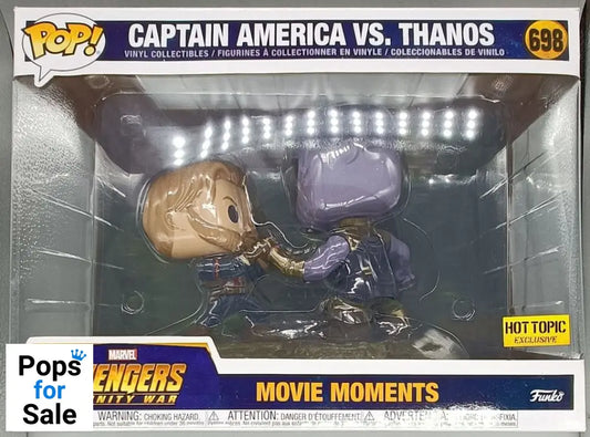 698 Captain America vs. Thanos Movie Moment Marvel Avengers Infinity War Funko POP - Box Damaged