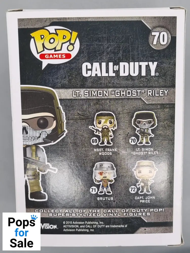 70 Lt. Simon Ghost Riley (Muddy) - Call of Duty Funko POP