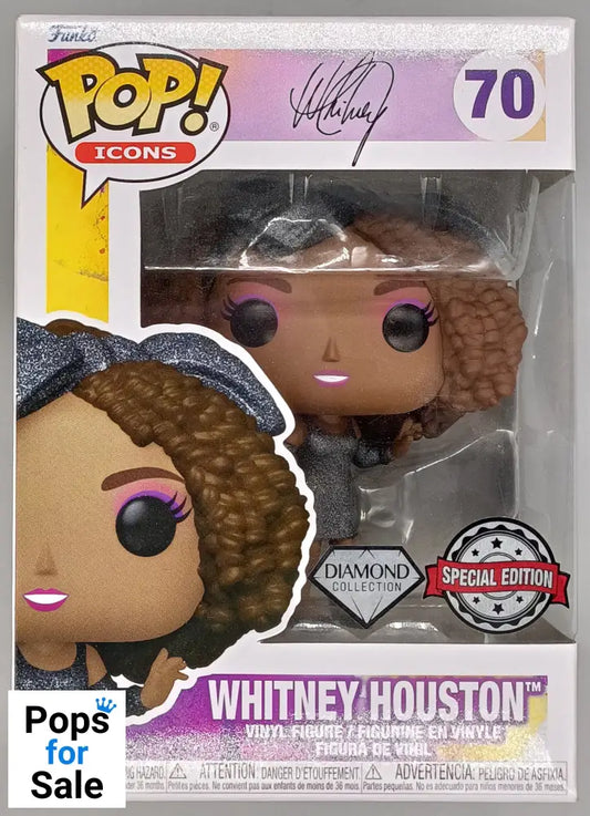 70 Whitney Houston - Diamond - Rocks - Brand New Funko POP in Protector