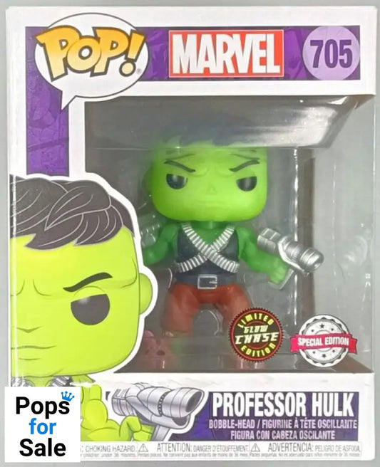 705 Professor Hulk  6 Inch Glow Chase Edition  Marvel - Box Damaged Funko POP