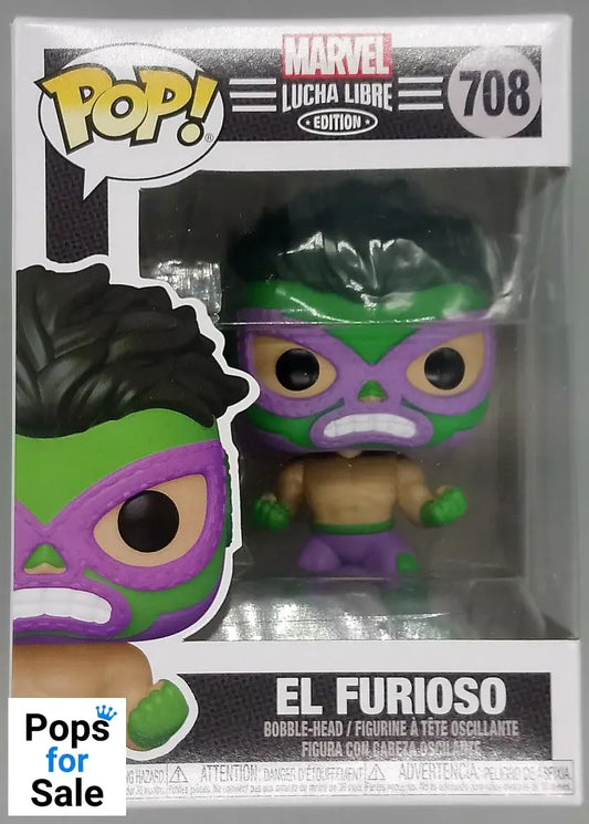 #708 El Furioso (Hulk) - Marvel Luchadores Funko POP