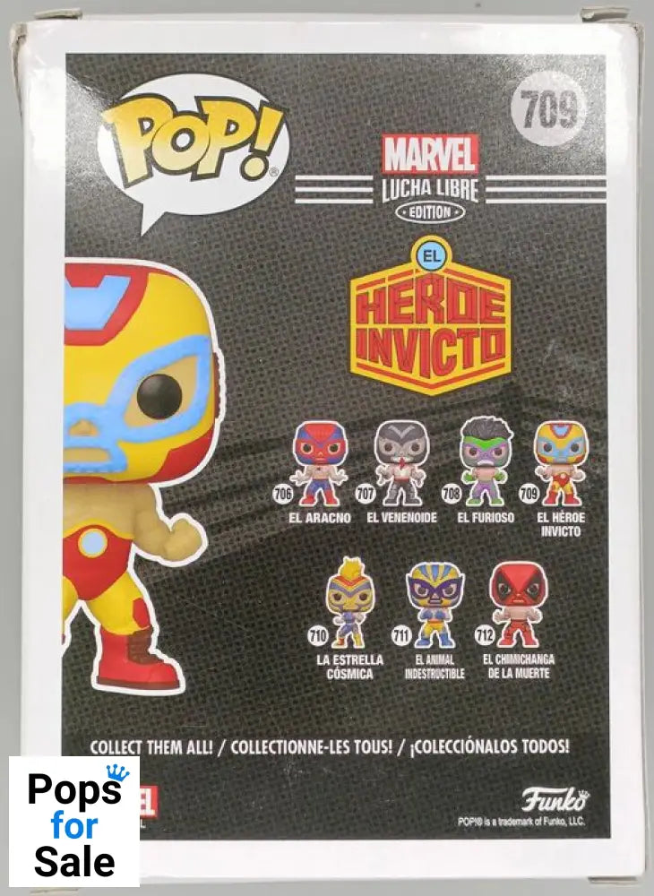 709 El Heroe Invicto (Iron Man) - Marvel Luchadores - Box Damaged Funko POP