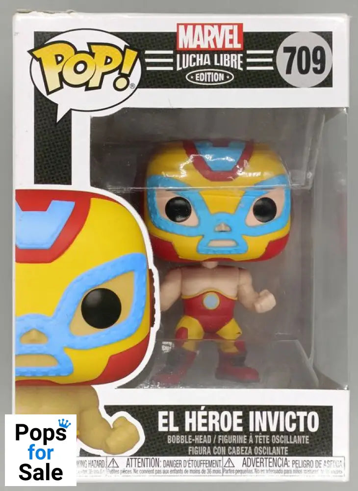 709 El Heroe Invicto (Iron Man) - Marvel Luchadores - Box Damaged Funko POP