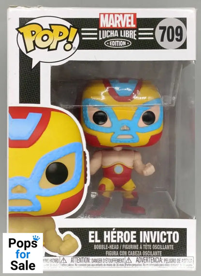709 El Heroe Invicto (Iron Man) - Marvel Luchadores - Box Damaged Funko POP