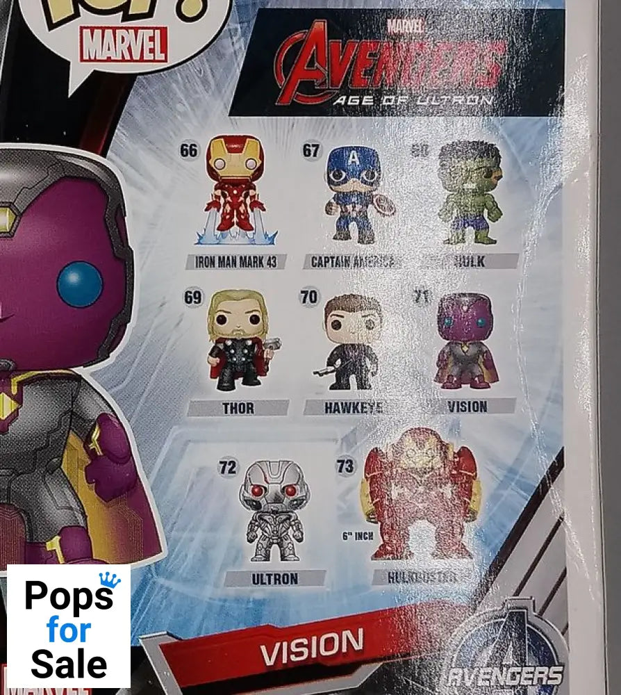 #71 Vision - Marvel Avengers Age Of Ultron - Box Damaged Funko POP